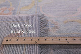 Silver Turkish Oushak Hand Knotted Wool Rug - 12' 3" X 14' 8" - Golden Nile
