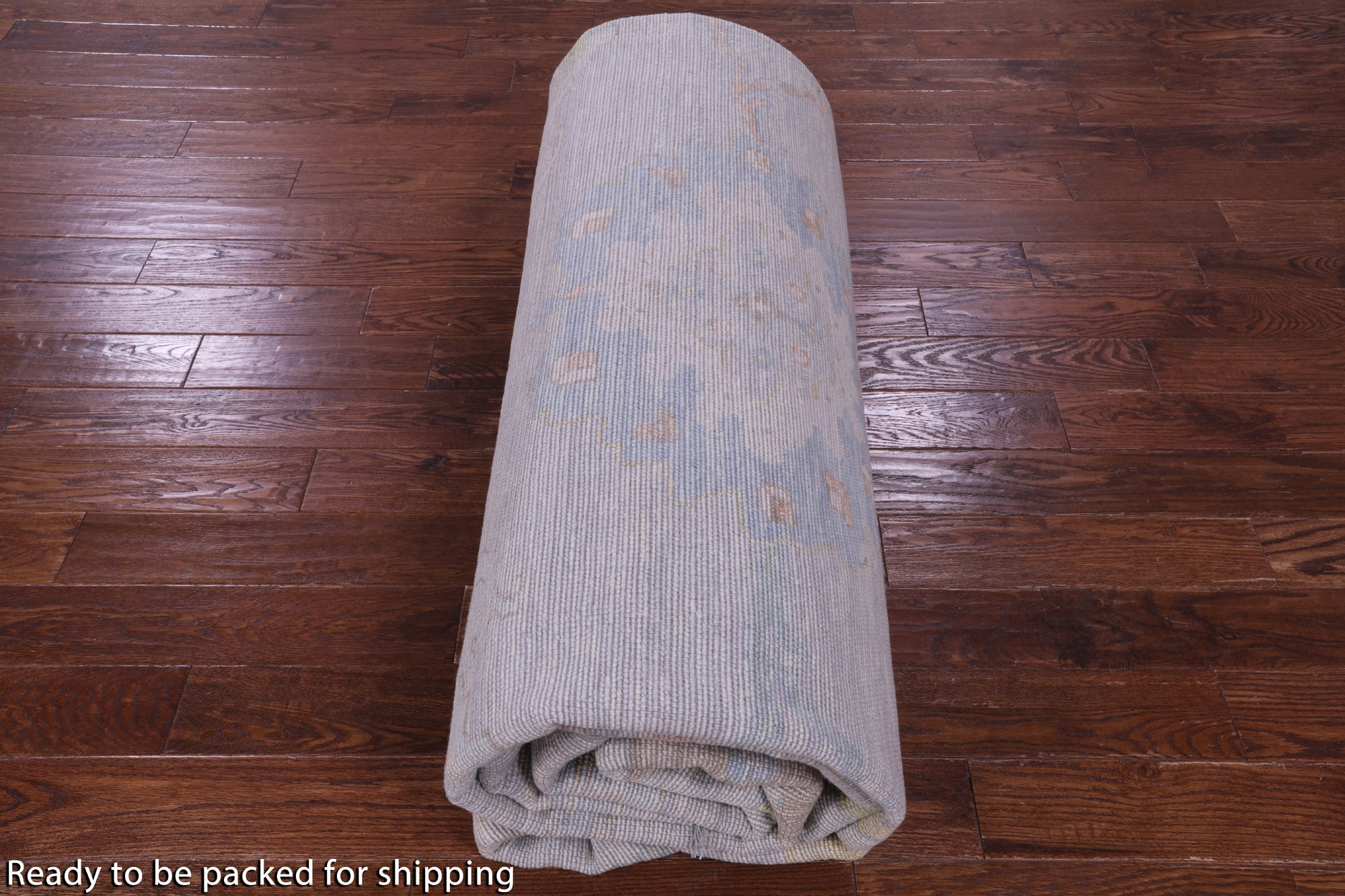Silver Turkish Oushak Hand Knotted Wool Rug - 12' 3" X 14' 8" - Golden Nile