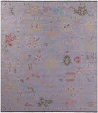 Silver Turkish Oushak Hand Knotted Wool Rug - 12' 3" X 14' 2" - Golden Nile