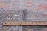Silver Turkish Oushak Handmade Wool Rug - 12' 0" X 14' 8" - Golden Nile