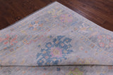 Silver Turkish Oushak Handmade Wool Rug - 12' 0" X 14' 8" - Golden Nile