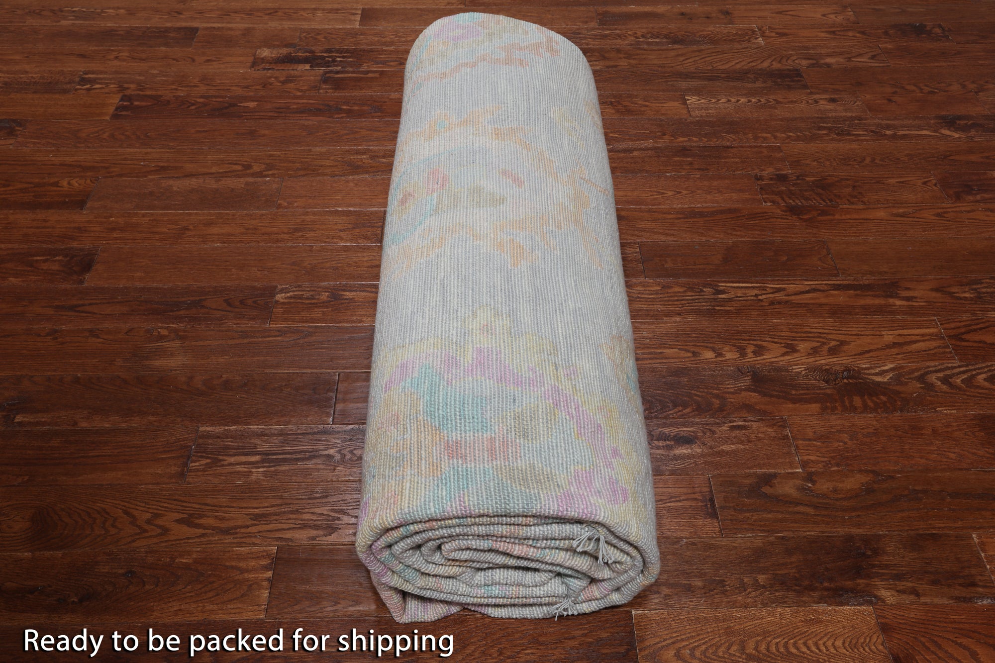 SUPER SALE Grey Turkish Oushak Hand Knotted Wool Rug - 12' 2" X 15' 5"