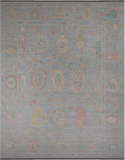 SUPER SALE Grey Turkish Oushak Hand Knotted Wool Rug - 12' 2" X 15' 5"
