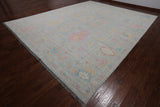 SUPER SALE Grey Turkish Oushak Hand Knotted Wool Rug - 12' 2" X 15' 5"