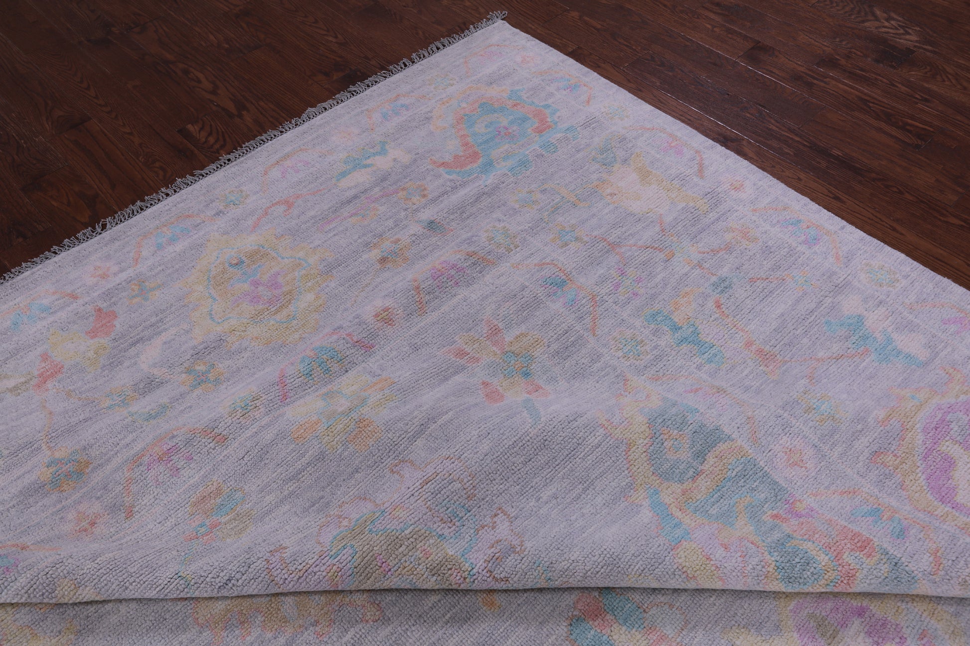 Grey Turkish Oushak Hand Knotted Wool Rug - 12' 2" X 15' 5" - Golden Nile