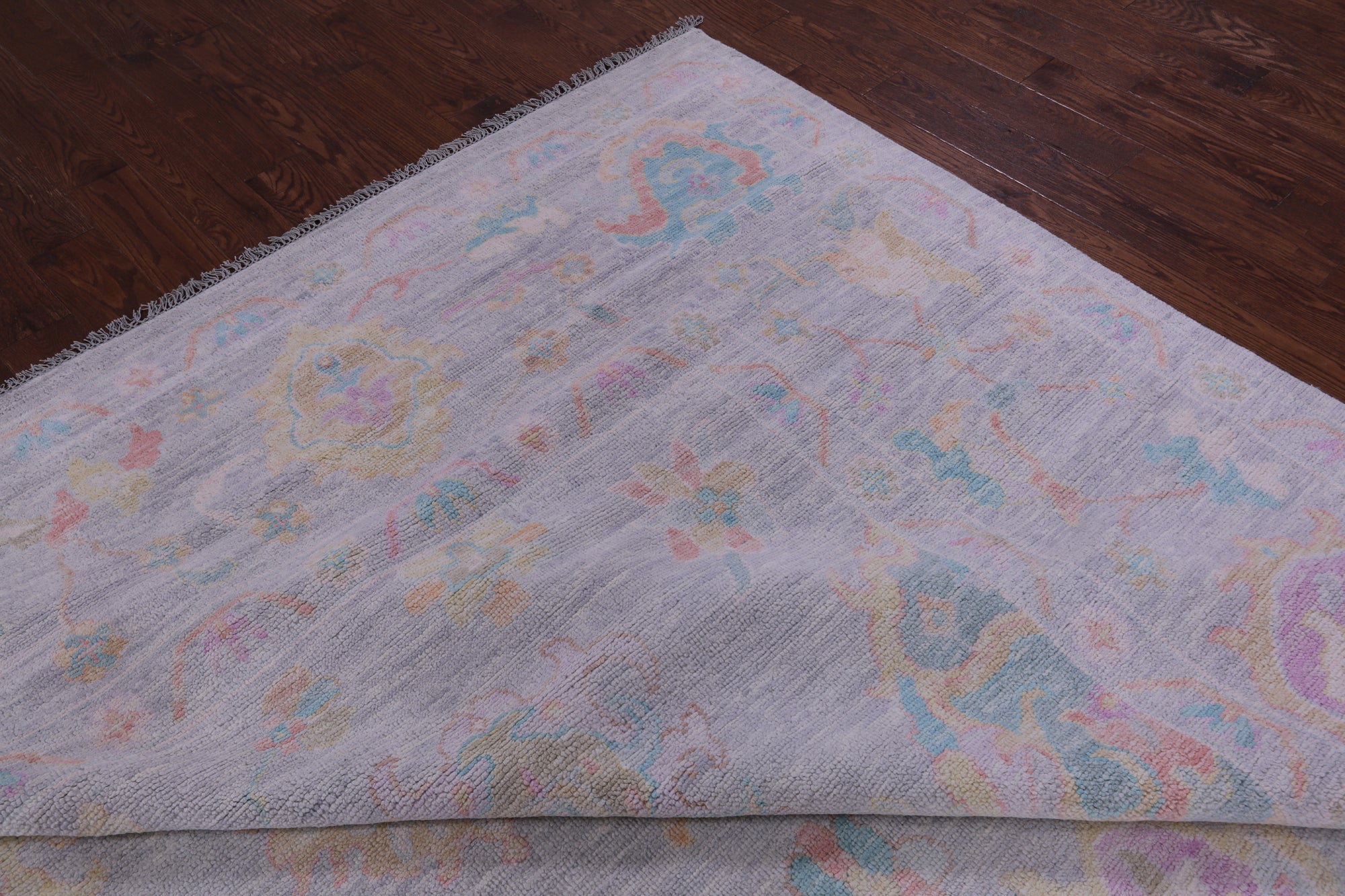 Grey Turkish Oushak Hand Knotted Wool Rug - 12' 2" X 15' 5" - Golden Nile