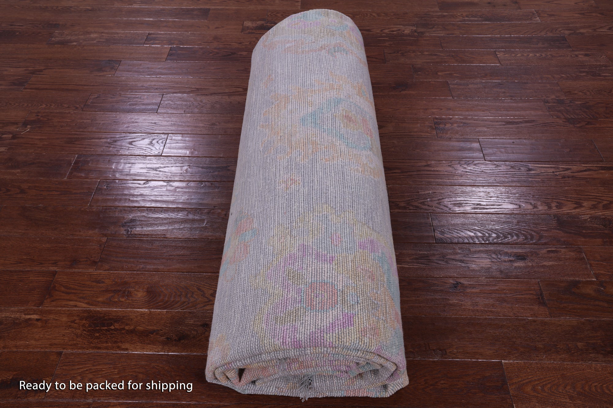 Grey Turkish Oushak Hand Knotted Wool Rug - 12' 2" X 15' 5" - Golden Nile
