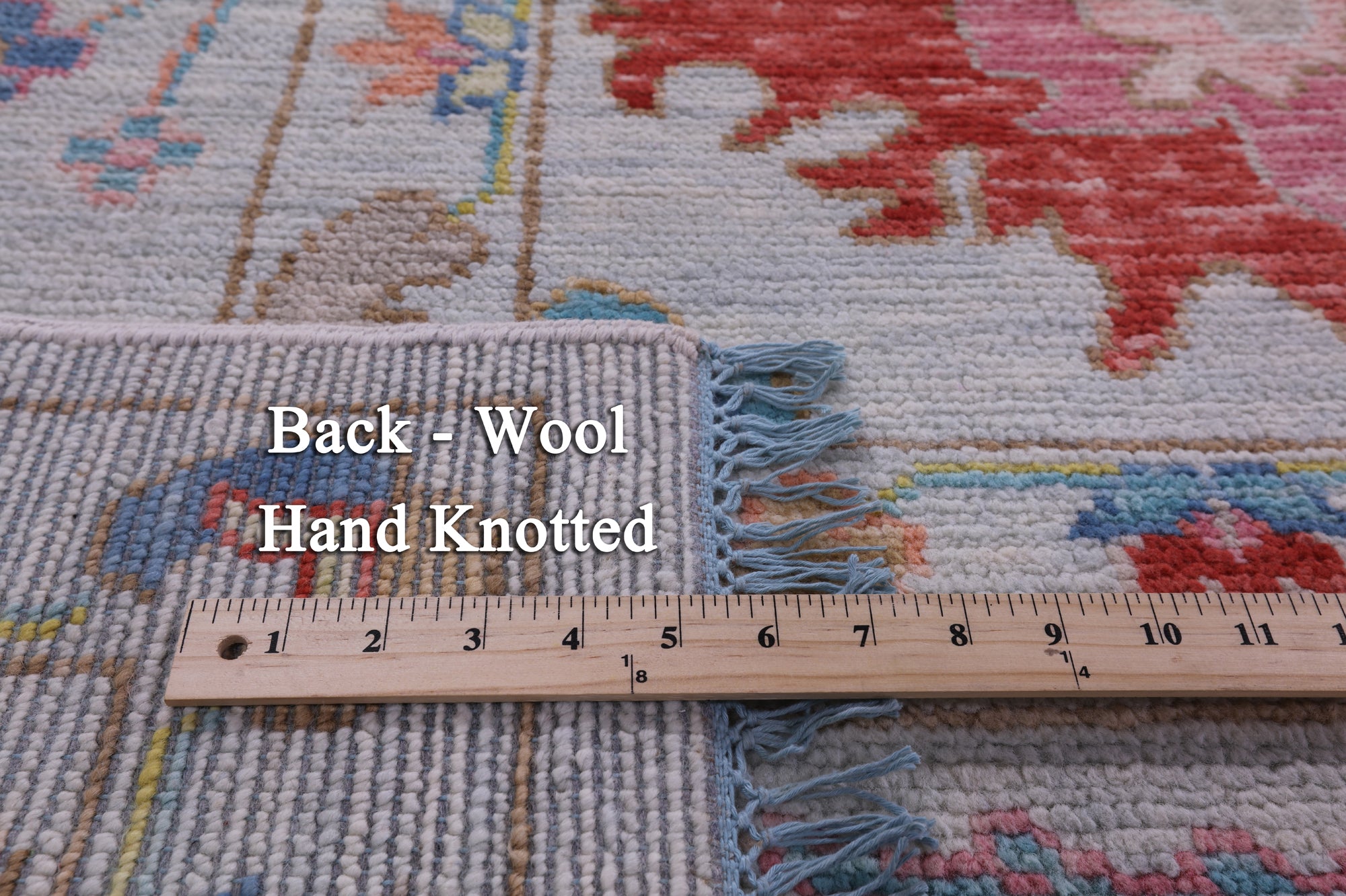 Light Blue Turkish Oushak Hand Knotted Wool Rug - 12' 1" X 14' 11" - Golden Nile