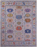 Grey Turkish Oushak Hand Knotted Wool Rug - 12' 3" X 14' 10" - Golden Nile