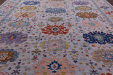 Grey Turkish Oushak Hand Knotted Wool Rug - 12' 3" X 14' 10" - Golden Nile