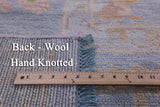 Light Blue Turkish Oushak Hand Knotted Wool Rug - 12' 3" X 14' 9" - Golden Nile