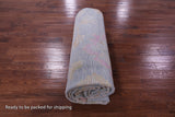 Light Blue Turkish Oushak Hand Knotted Wool Rug - 12' 3" X 14' 9" - Golden Nile