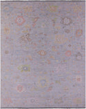 Silver Turkish Oushak Hand Knotted Wool Rug - 12' 2" X 14' 10" - Golden Nile