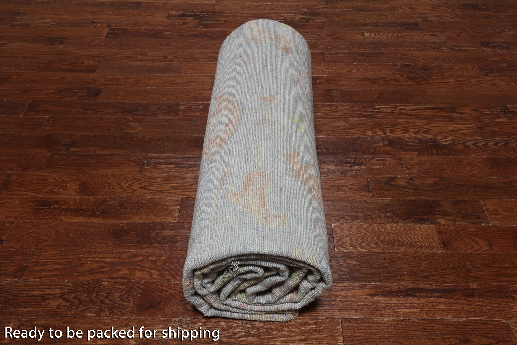 SUPER SALE Silver Turkish Oushak Hand Knotted Wool Rug - 12' 2" X 14' 10"