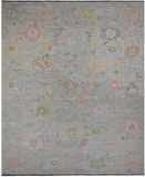 SUPER SALE Silver Turkish Oushak Hand Knotted Wool Rug - 12' 2" X 14' 10"