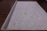 Silver Turkish Oushak Hand Knotted Wool Rug - 12' 2" X 14' 10" - Golden Nile