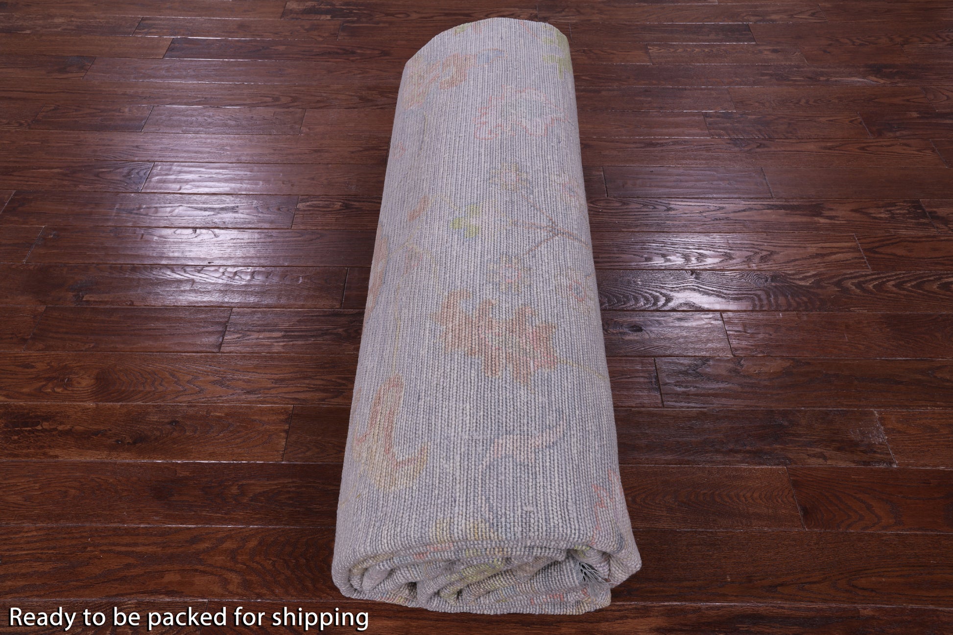 Silver Turkish Oushak Hand Knotted Wool Rug - 12' 2" X 14' 10" - Golden Nile