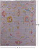 Grey Turkish Oushak Hand Knotted Wool Rug - 11' 11" X 14' 8" - Golden Nile