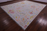 Grey Turkish Oushak Hand Knotted Wool Rug - 11' 11" X 14' 8" - Golden Nile