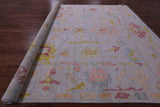 Grey Turkish Oushak Hand Knotted Wool Rug - 11' 11" X 14' 8" - Golden Nile