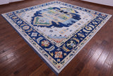 Square Persian Fine Serapi Hand Knotted Wool Rug - 11' 10" X 12' 3" - Golden Nile