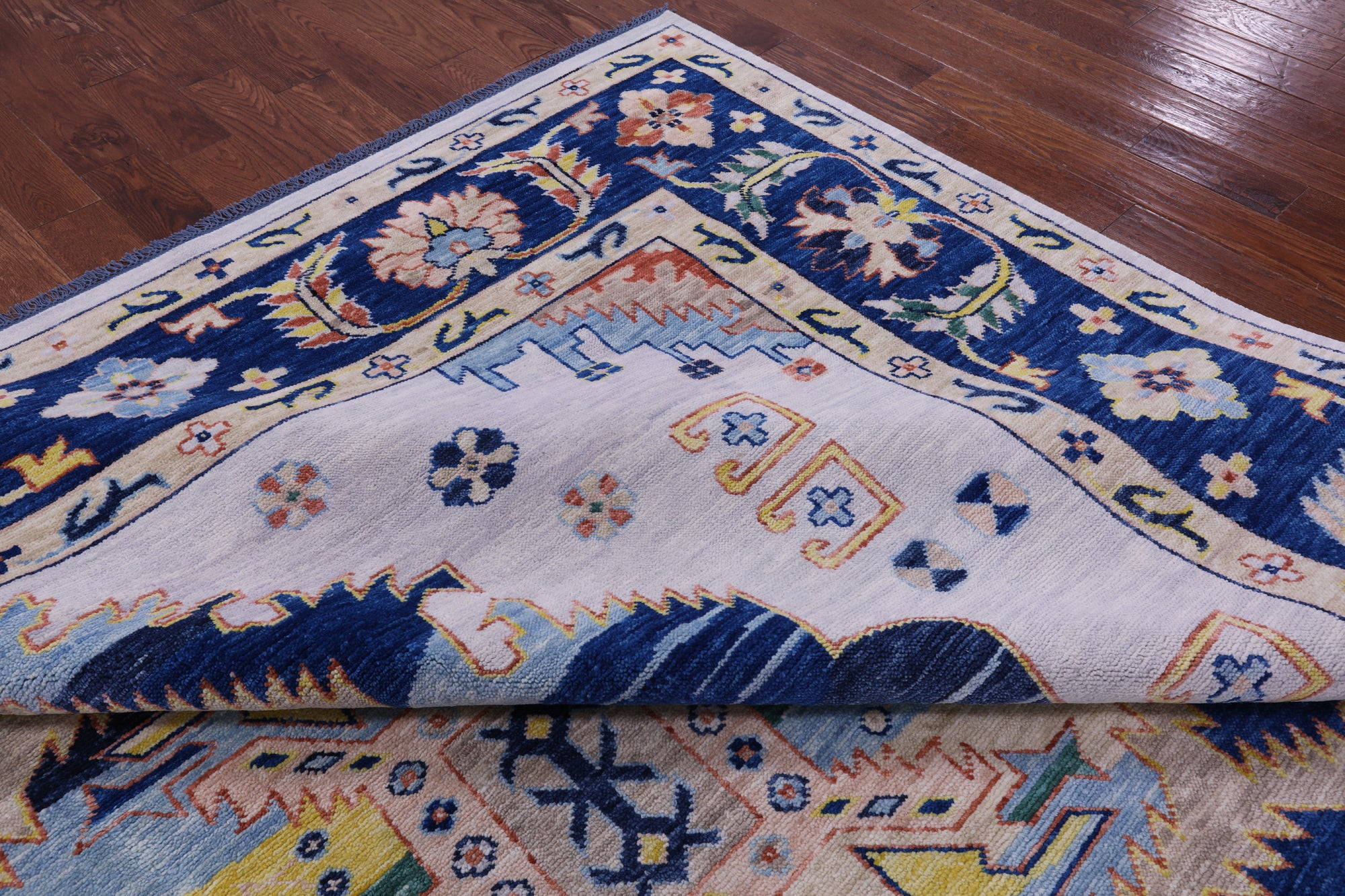 Square Persian Fine Serapi Hand Knotted Wool Rug - 11' 10" X 12' 3" - Golden Nile