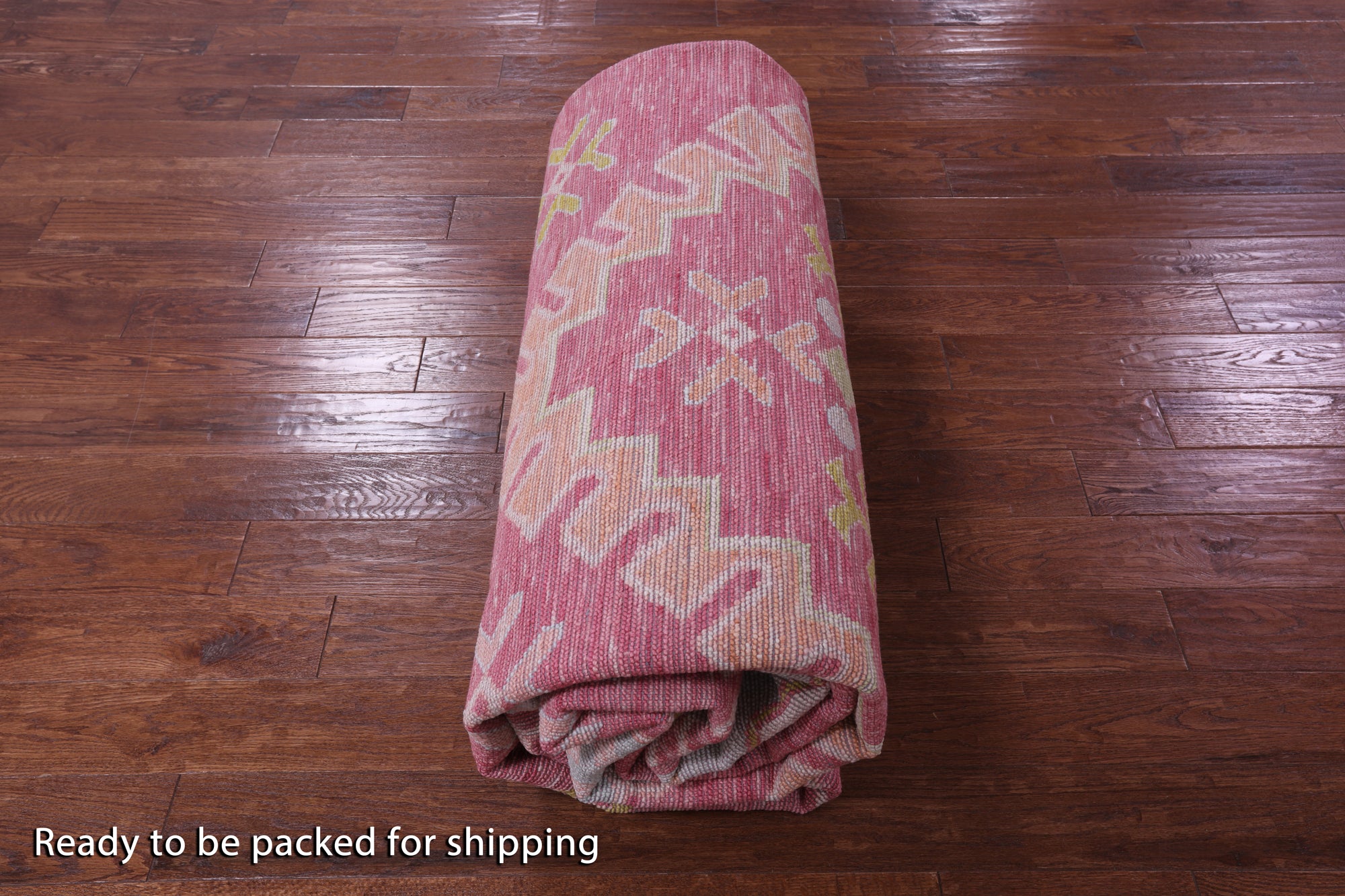 Pink Tribal Moroccan Hand Knotted Wool Rug - 9' 11" X 13' 9" - Golden Nile