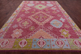 Pink Tribal Moroccan Hand Knotted Wool Rug - 9' 11" X 13' 9" - Golden Nile