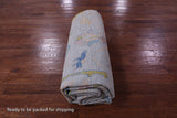 Light Blue Turkish Oushak Hand Knotted Wool Rug - 10' 3" X 13' 9" - Golden Nile