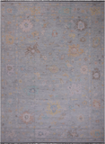 SUPER SALE Silver Turkish Oushak Hand Knotted Wool Rug - 10' 1" X 13' 8"