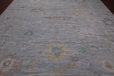 SUPER SALE Silver Turkish Oushak Hand Knotted Wool Rug - 10' 1" X 13' 8"