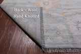 SUPER SALE Silver Turkish Oushak Hand Knotted Wool Rug - 10' 1" X 13' 8"