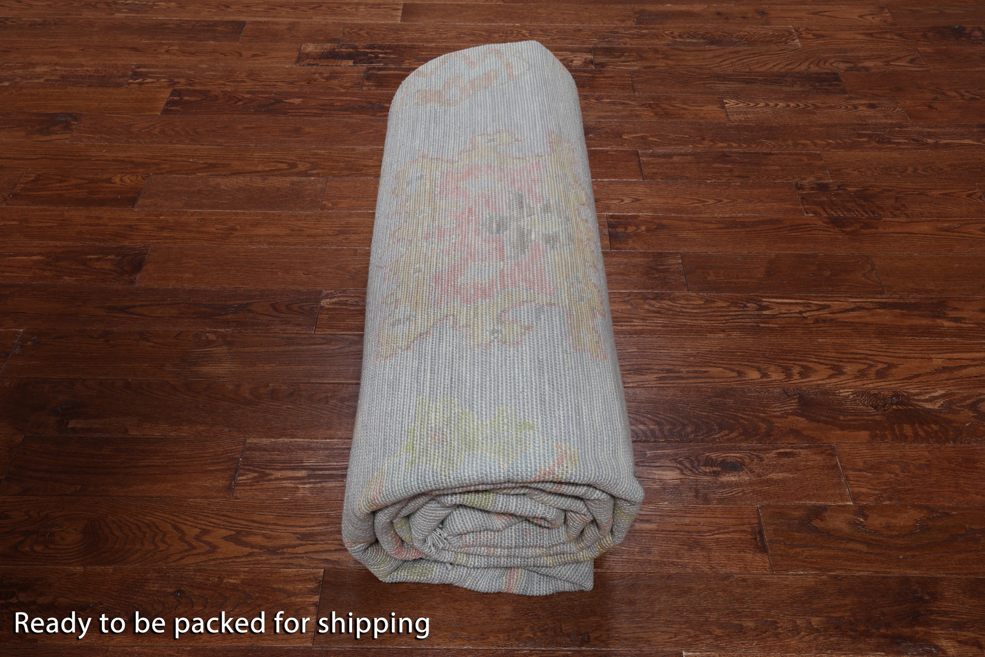 SUPER SALE Silver Turkish Oushak Handmade Wool Rug - 10' 3" X 13' 10"