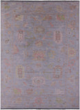 Silver Turkish Oushak Handmade Wool Rug - 10' 3" X 13' 10" - Golden Nile