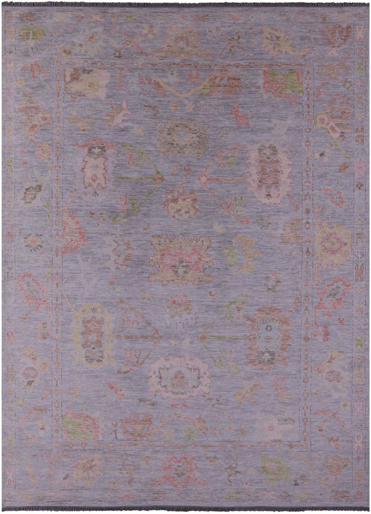 Silver Turkish Oushak Handmade Wool Rug - 10' 3" X 13' 10" - Golden Nile