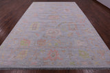 Silver Turkish Oushak Handmade Wool Rug - 10' 3" X 13' 10" - Golden Nile
