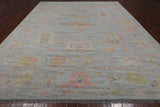 SUPER SALE Silver Turkish Oushak Handmade Wool Rug - 10' 3" X 13' 10"