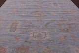 Silver Turkish Oushak Handmade Wool Rug - 10' 3" X 13' 10" - Golden Nile