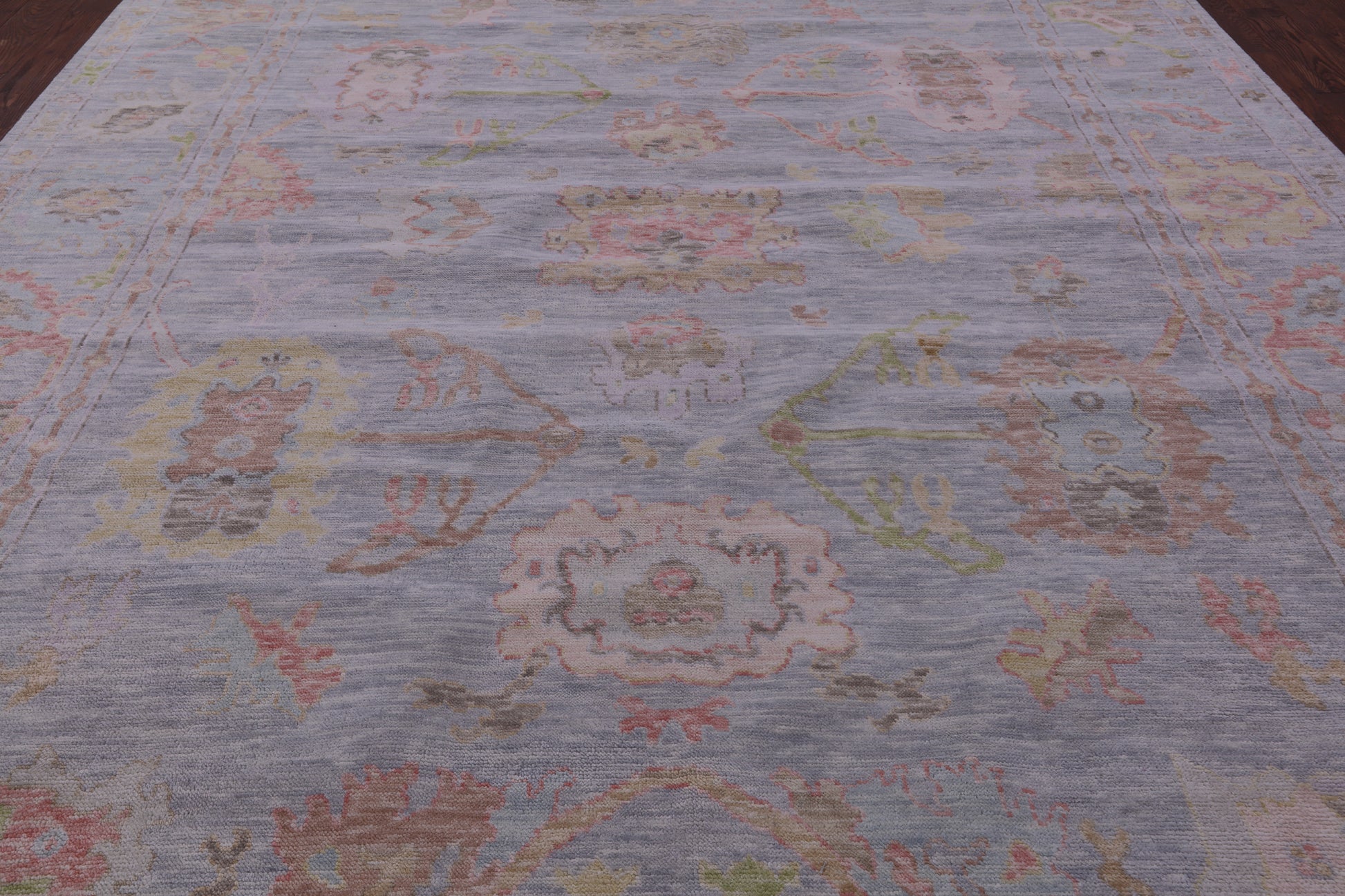 Silver Turkish Oushak Handmade Wool Rug - 10' 3" X 13' 10" - Golden Nile