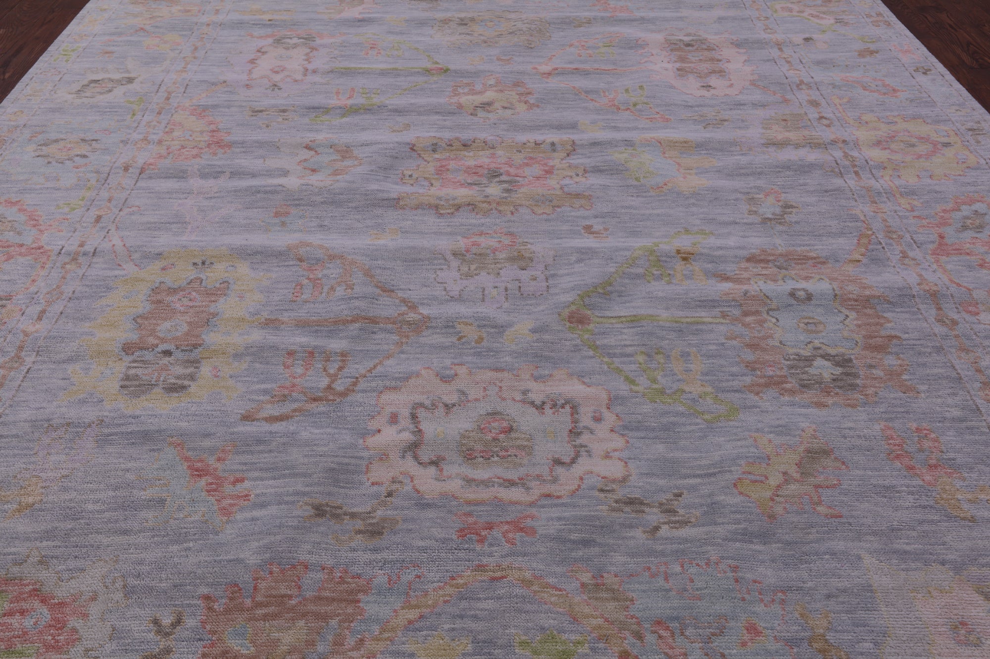 Silver Turkish Oushak Handmade Wool Rug - 10' 3" X 13' 10" - Golden Nile