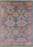 Green Persian Tabriz Hand Knotted Wool Rug - 10' 2" X 13' 9" - Golden Nile