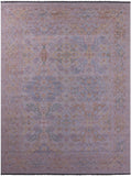 Ivory Persian Tabriz Hand Knotted Wool Rug - 10' 2" X 13' 11" - Golden Nile