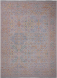 Ivory Persian Tabriz Hand Knotted Wool Rug - 10' 2" X 13' 11"