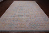 Ivory Persian Tabriz Hand Knotted Wool Rug - 10' 2" X 13' 11"