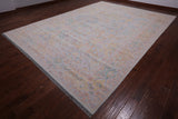 Ivory Persian Tabriz Hand Knotted Wool Rug - 10' 2" X 13' 11"
