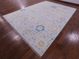Silver Turkish Oushak Handmade Wool Rug - 10' 2" X 14' 0" - Golden Nile