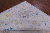 Silver Turkish Oushak Handmade Wool Rug - 10' 2" X 14' 0" - Golden Nile