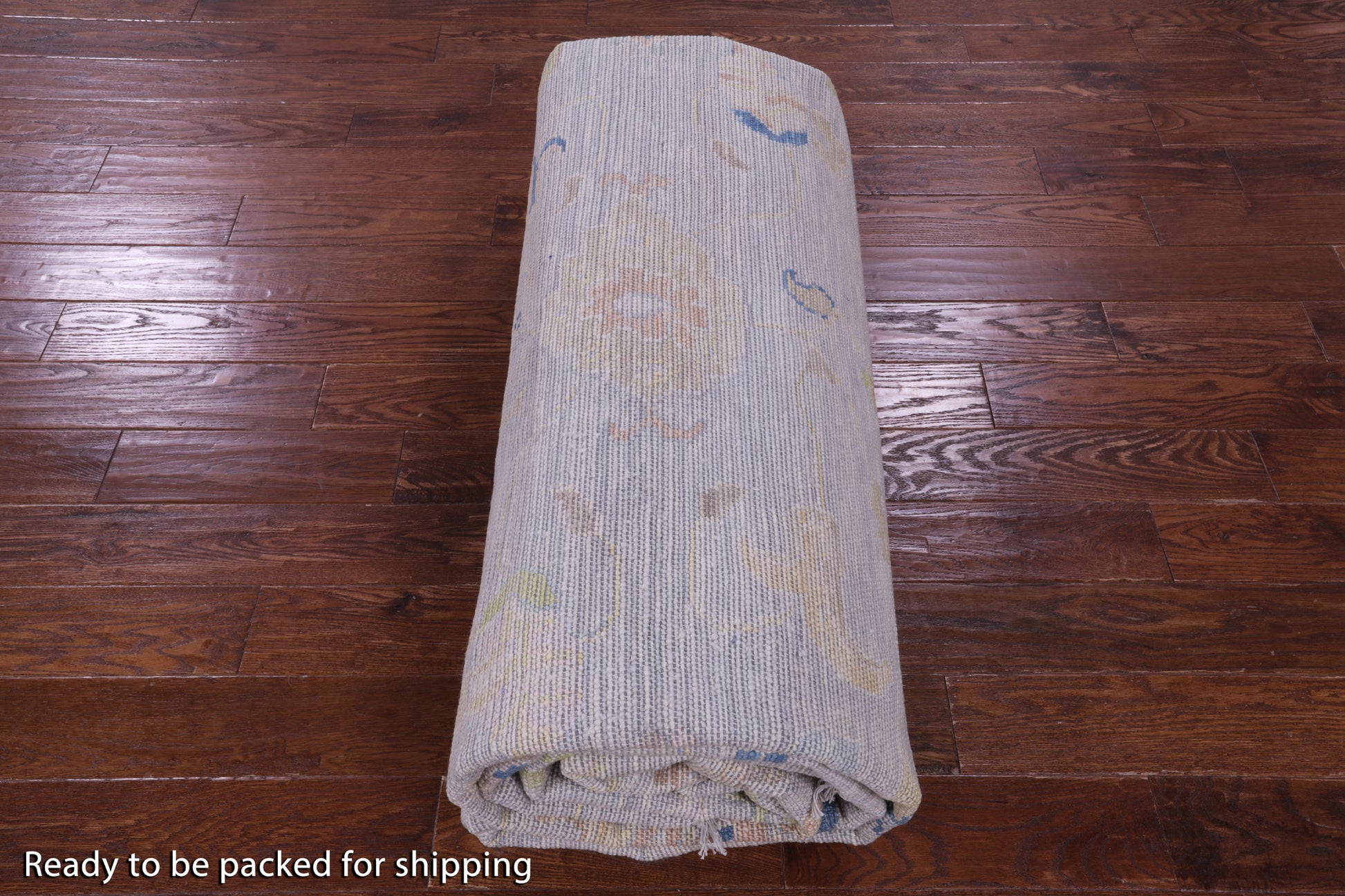 Silver Turkish Oushak Handmade Wool Rug - 10' 2" X 14' 0" - Golden Nile