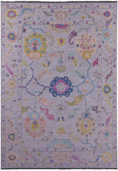 Grey Turkish Oushak Hand Knotted Wool Rug - 10' 1" X 14' 0" - Golden Nile