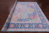 Blue Persian Fine Serapi Hand Knotted Wool Rug - 10' 3" X 13' 7" - Golden Nile